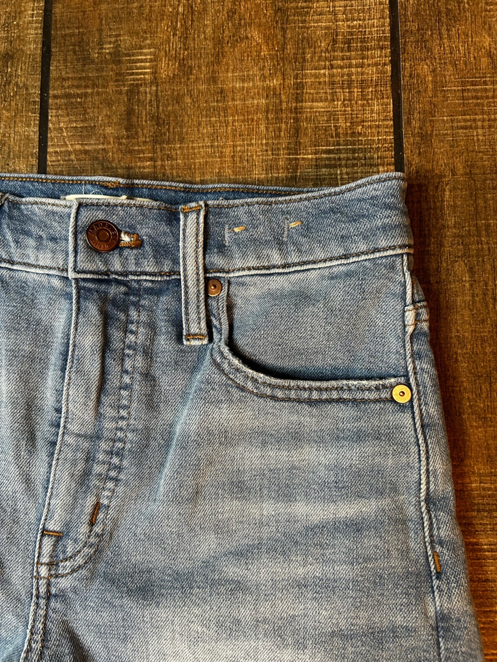 MADEWELL Denim High Rise Short Frayed - Picture 3 of 7